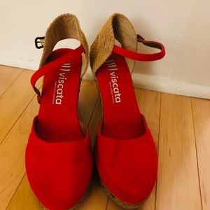 Viscata RED Satuna 3" wedge shoes